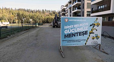 Menteşe'de yol yapım çalışmaları sürüyor