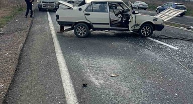 Muratlı-Tekirdağ karayolunda kaza: 2 yaralı