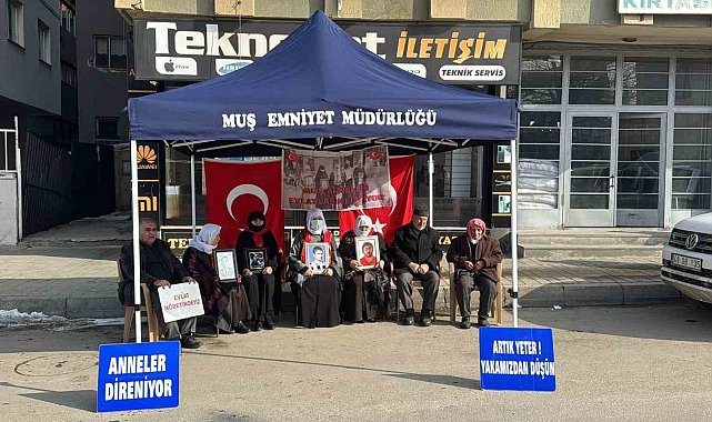 Muş'ta ailelerin evlat nöbeti devam ediyor