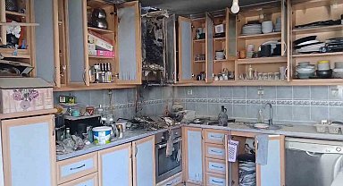 Mutfakta çıkan yangın büyümeden söndürüldü