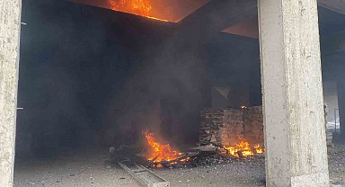 Ordu'da 6 katlı inşaatta yangın