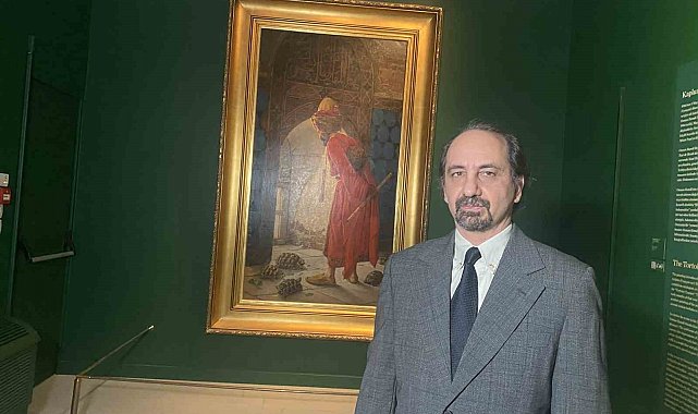Osman Hamdi Bey'in ünlü tablosu 'Kaplumbağa Terbiyecisi'nin iki versiyonu Taksim'de sergileniyor