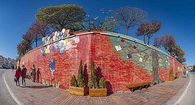 Pursaklar'da sokak duvarları estetik bir görünüme kavuşuyor