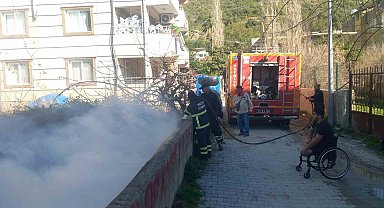 Samandağ'da bahçe yangını