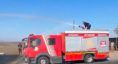 Şanlıurfa-Diyarbakır yolunda tır yangını