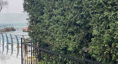 Sarıyer'de ilginç olay kamerada: Kafasını kapatıp kafenin önündeki lambaları kırdı