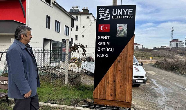 Şehit Kerim Örtücü'nün ismi, Ünye'de parka verildi