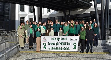 Serviks kanserine dikkat çekmek için yeşil giyindiler