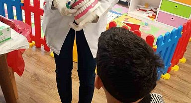 Sevgi evlerinde kalan çocuklara ağız ve diş sağlığı kontrolü yapıldı