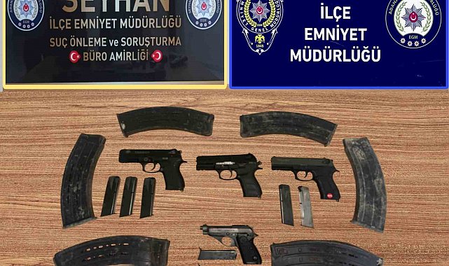 Seyhan ve Çukurova polisinden ruhsatsız silah operasyonu