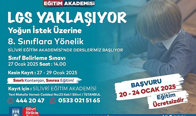 Silivri Belediyesinden ücretsiz LGS dersleri