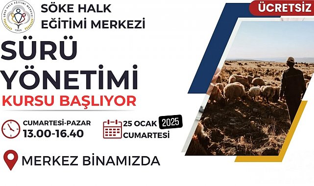 Söke Halk Eğitim Merkezi 'Sürü Yönetimi Kursu' düzenliyor