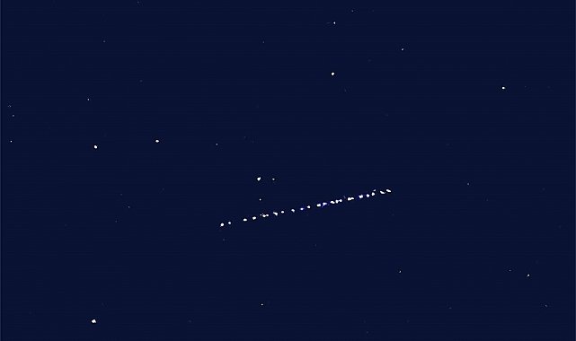 Starlink uyduları Bitlis semalarında görüldü