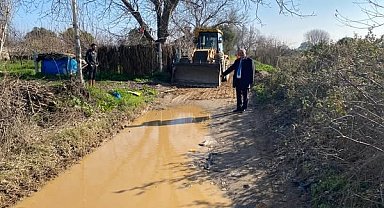 Sultanhisar'da bozulan yollar yeniden yapıyor