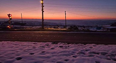 Tekirdağ'da gün batımında muhteşem görüntü: Kızıl ve beyazın dansı