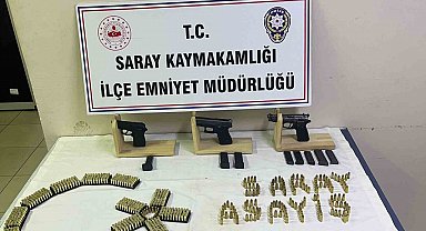 Tekirdağ'ın Saray ilçesinde ruhsatsız silah operasyonu