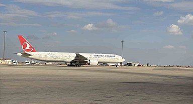 THY uçağı Suriye'den Türkiye'ye ilk uçuş için havalandı