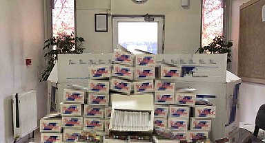 Yunus Timlerinin durdurduğu şüpheli araçtan binlerce kaçak sigara çıktı