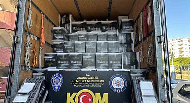 Adana'da 3 milyon gümrük kaçağı makaron ele geçirildi