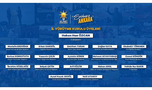 AK Parti Ankara İl Yürütme Kurulu listesi açıklandı