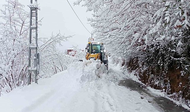 Akçaabat'ta acil hastalar için karla mücadele seferberliği