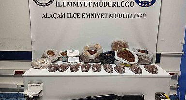 Alaçam'da kaçak tütün mamülleri operasyonu