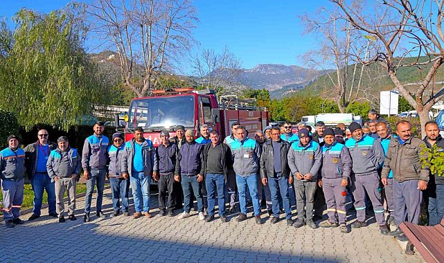 Alanya'da arazöz sürücülerine yangın eğitimi verildi