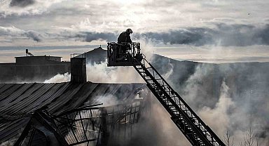 Ankara''da sanayi sitesinde korkutan yangın