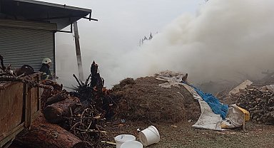 Antakya'da odunluk yangını
