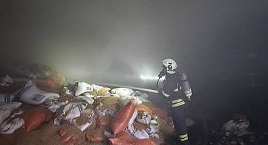 Arsuz'da samanlık yangını