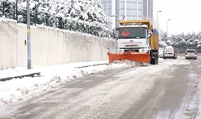 Ataşehir yoğun kar yağışına hazır