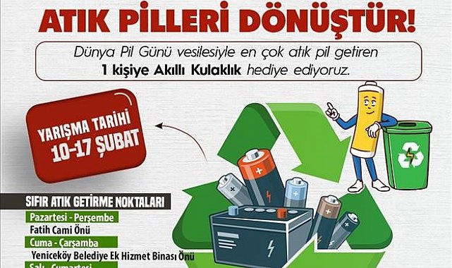 Atık pili getir, hediyeyi götür