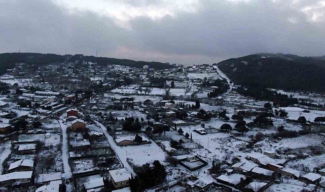Aydos Ormanı'nda kartpostallık görüntüler havadan görüntülendi