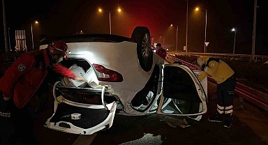 Balıkesir'de otobanda çift taraflı trafik kazası: 1 yaralı
