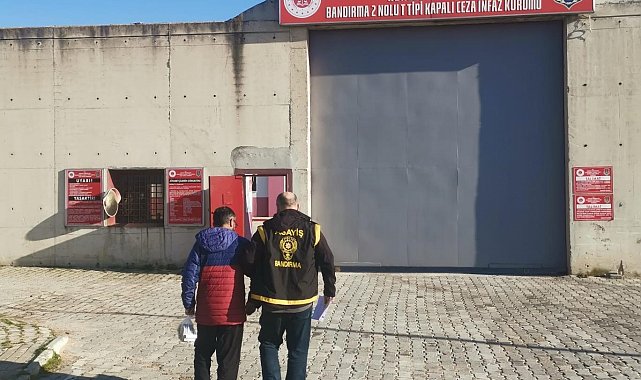 Bandırma'da 21 yıl hapis cezası bulunan firari yakalandı