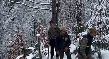 Bartın'da beklenen kar yağışı başladı