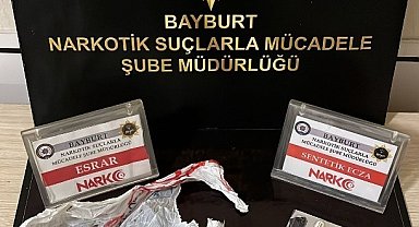 Bayburt'ta 2 kişiye uyuşturucu madde kullanmaktan işlem yapıldı