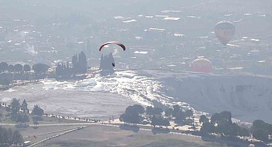 Beyaz cennet Pamukkale'yi gökyüzünden izleten turlar ilgi görüyor