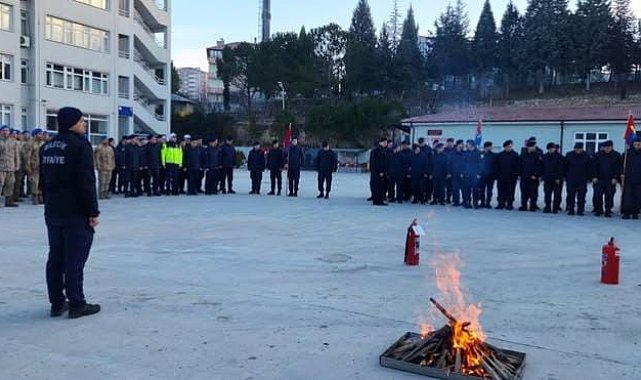 Bilecik'te jandarma personeline yangın eğitimi