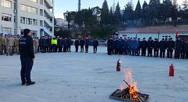 Bilecik'te jandarma personeline yangın eğitimi