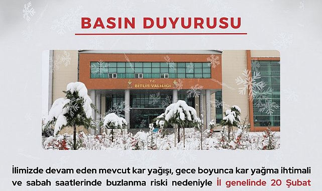 Bitlis'te okullara kar engeli