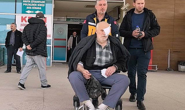 Boya tüpü patladı yaşlı adam gözünden yaralandı