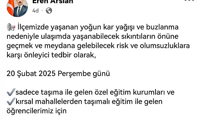 Bursa'nın İnegöl ve İznik ilçelerinde eğitime kar engeli