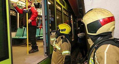 Büyükşehir'den BursaRay hattında yangın tatbikatı