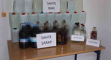 Çanakkale'de 240 litre sahte içki ele geçirildi