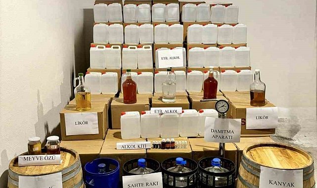Çanakkale'de jandarmadan sahte içki operasyonu