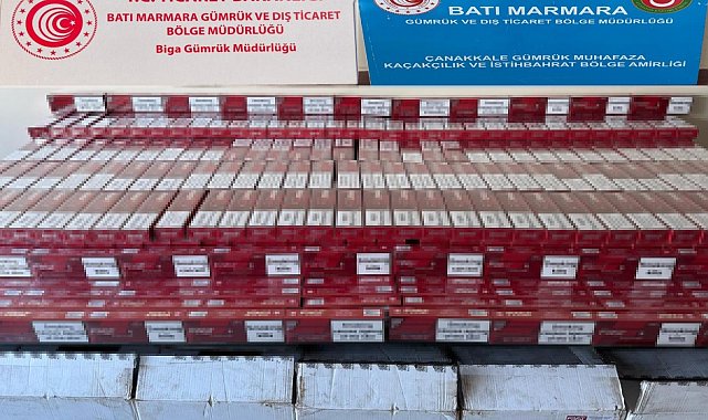 Çanakkale'de Panama bayraklı gemiye kaçak sigara baskını