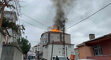Çerkezköy'de apartman yangını paniğe neden oldu