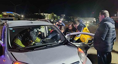 Çerkezköy'de feci kaza kamerada: 6 yaralı