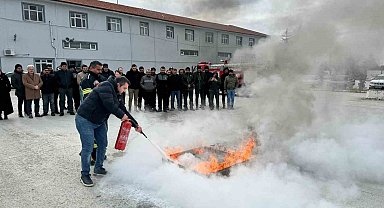 Çorum Belediyesi personeline yangın eğitimi